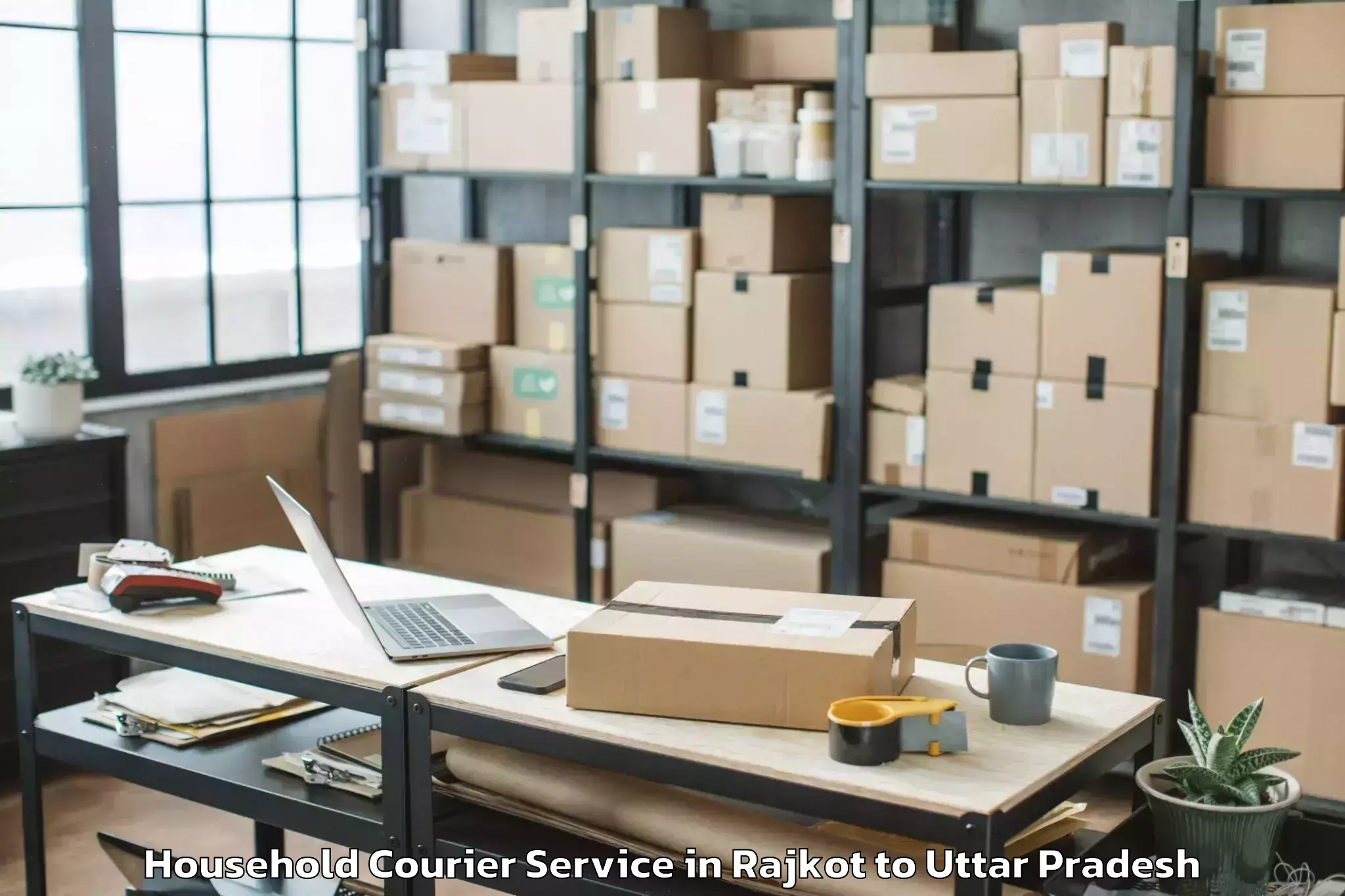 Reliable Rajkot to Gautam Buddha University Great Household Courier